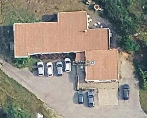 Le club-house aujourd'hui, vue aérienne