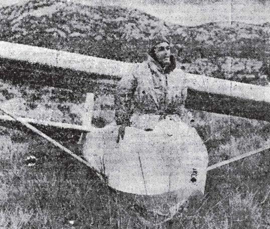 Jean Rocca dans son planeur Nord 1300, 1952