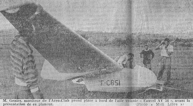 M. Génies avant la présentation du Fauvel AV36